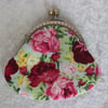 Floral Fabric Coin Clasp Purse