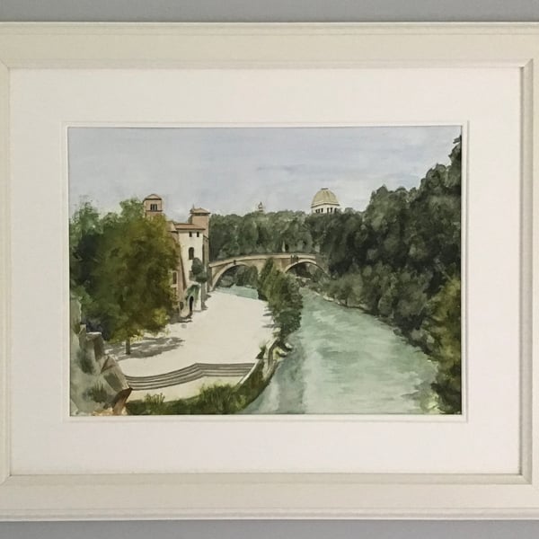 Ripa, River Tiber - Original Watercolour Painting 