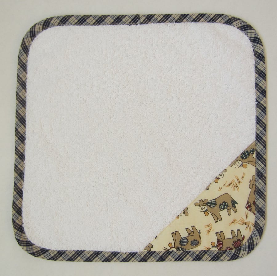 SALE Cow Baby Dribble Cloth. Face Cloth.