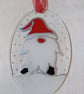 Christmas decoration Cheeky Santa gnome sun catcher. Hand painted. - Image 5