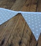 White Star & Linen Look Fabric Bunting - Image 3