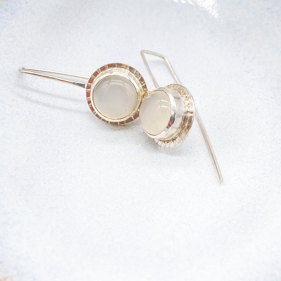 Branca Onyx Silver Earrings Handmade 