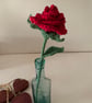 Single red rose in an antique bottle - Image 4