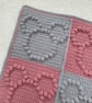 Woodland Mouse Crochet Baby Blanket - Handmade Bobble Stitch Nursery Blanket  - Image 4