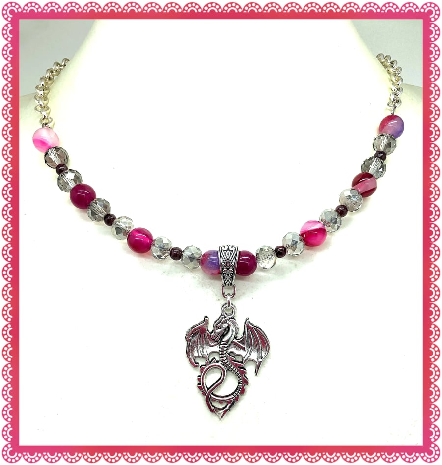 SALE OOAK Shorter length Dragon necklace 