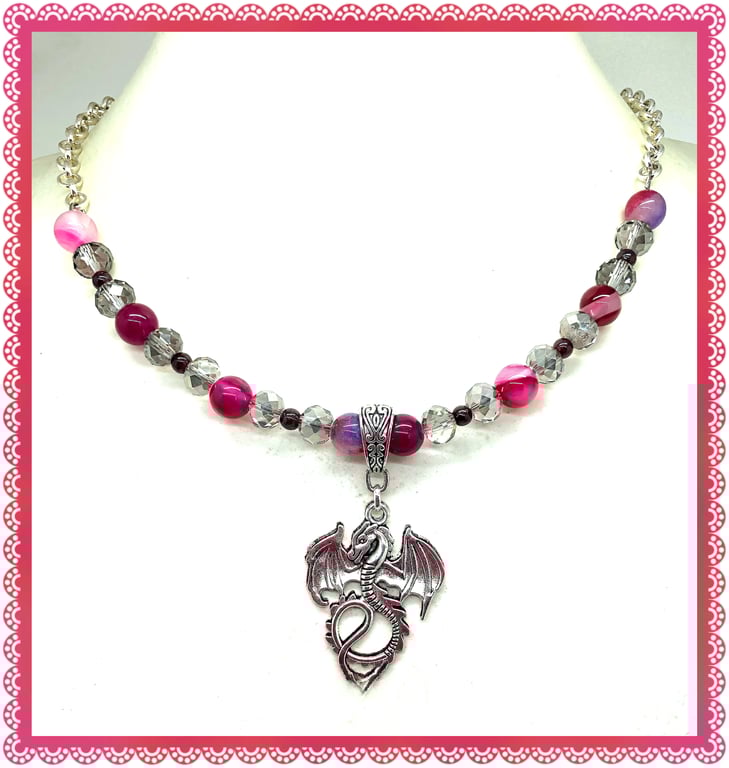 SALE OOAK Shorter length Dragon necklace 