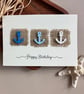 Coastal anchor birthday card seaside holiday greetings ocean lover gift from son - Image 1