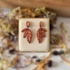 Bronze Autumn Leaf Earrings 