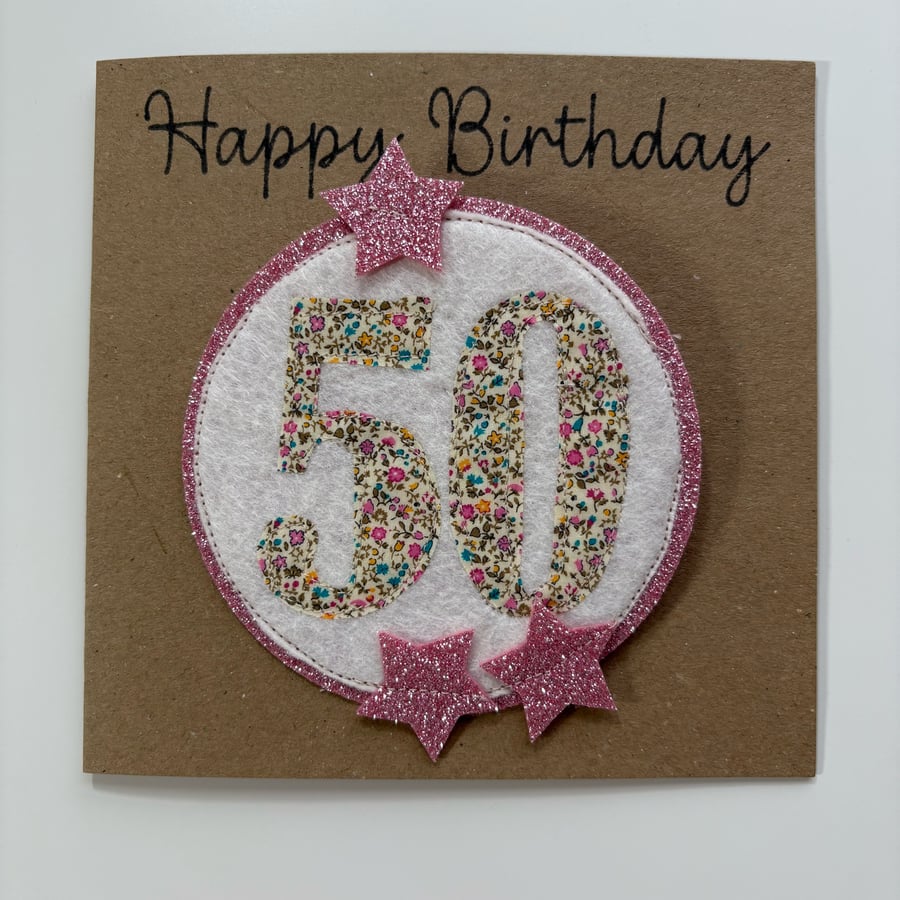 50th Birthday Badge Card