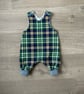 Green and Blue Tartan Romper available in sizes up to 12-18 months