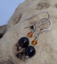 Smokey Quartz & Austrian Crystal Earrings  - Image 6