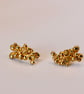 22 Carat Gold Plated Recycled Silver Granulation Earrings - Image 3