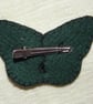 Large Emerald Green Butterfly Hair Clip, Felt Hair Accessory - Image 4