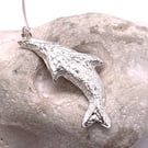 Cuttlefish cast silver dolphin pendant 