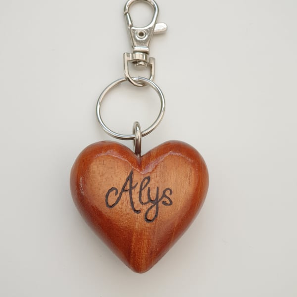 Personalised wooden keyring, date, name, initial, milestone birthday gift