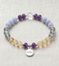 Anxiety Crystal Bracelet, Amethyst & Calming, Personalised Gift
