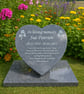  Memorial Grave Marker Heart GraveStone Granite Slanted Memorial Plaque Stone - Image 4