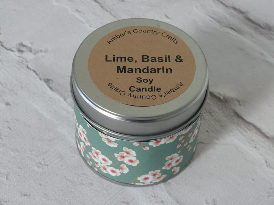 Lime , Basil and Mandarin Candle