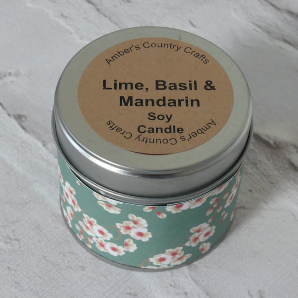 Lime , Basil and Mandarin Candle