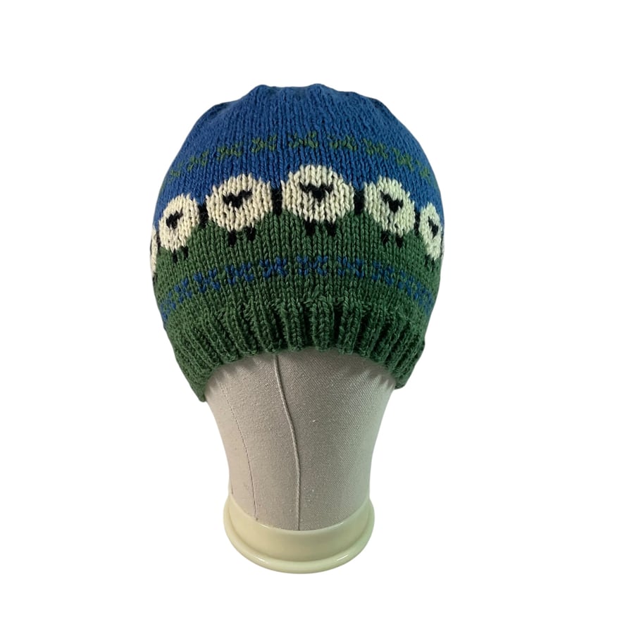 Sheep wool hat, farm lovers beanie 