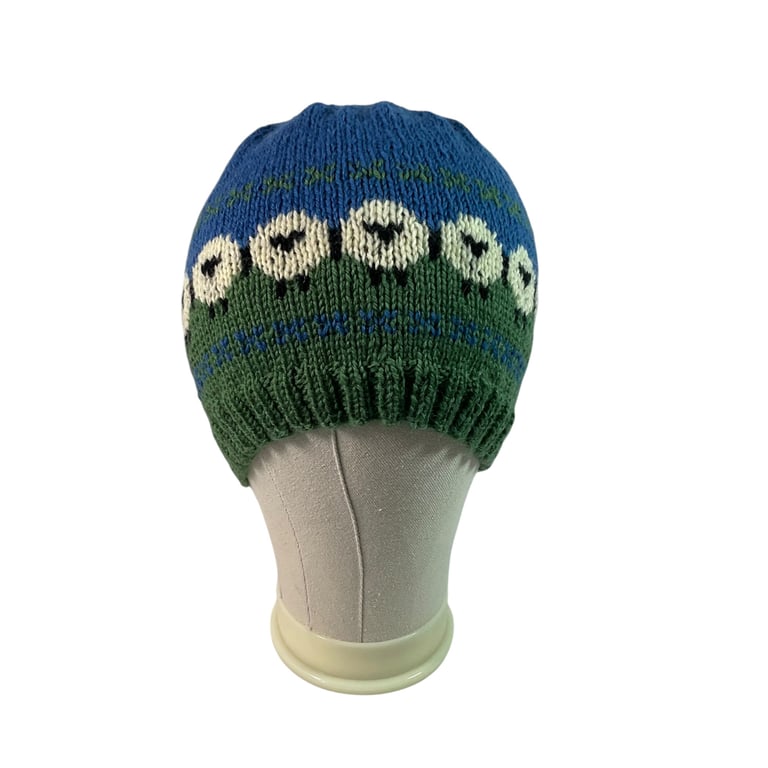 Sheep wool hat, farm lovers beanie 