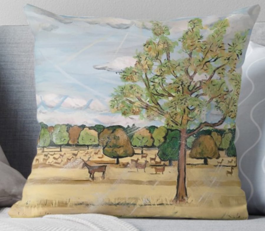 Throw Cushion Featuring The Painting ‘The Stag’