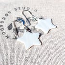 Mother of Pearl Star Earrings - Recycled Sterling Silver, June Birthstone