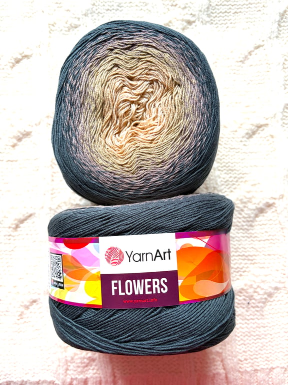 1 cake x 250g YarnArt Flowers Yarn Cake - Colour 297 : Cotton Blend