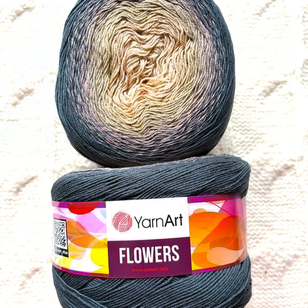 1 cake x 250g YarnArt Flowers Yarn Cake - Colour 297 : Cotton Blend