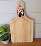 Wooden Chopping Board Decorated With A Cat