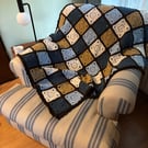 Autumn vibes, large crocheted blanket