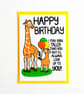 Cute Giraffe Birthday Card From a Child to Mum Dad Sibling Uncle Aunt - Image 6
