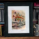 Barrowland Ballroom,Glasgow Archival Print of Original Artwork in upcycled frame