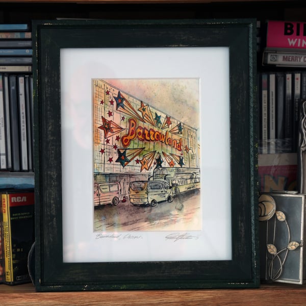 Barrowland Ballroom,Glasgow Archival Print of Original Artwork in upcycled frame
