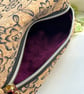 Handmade Travel Bag - Rose Pattern with Plum Lining - Image 3