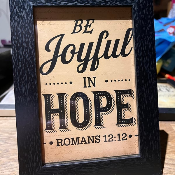 Bible Verse Frame - joyful 