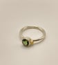 Green Apatite Ring in Silver and Gold  - Image 4