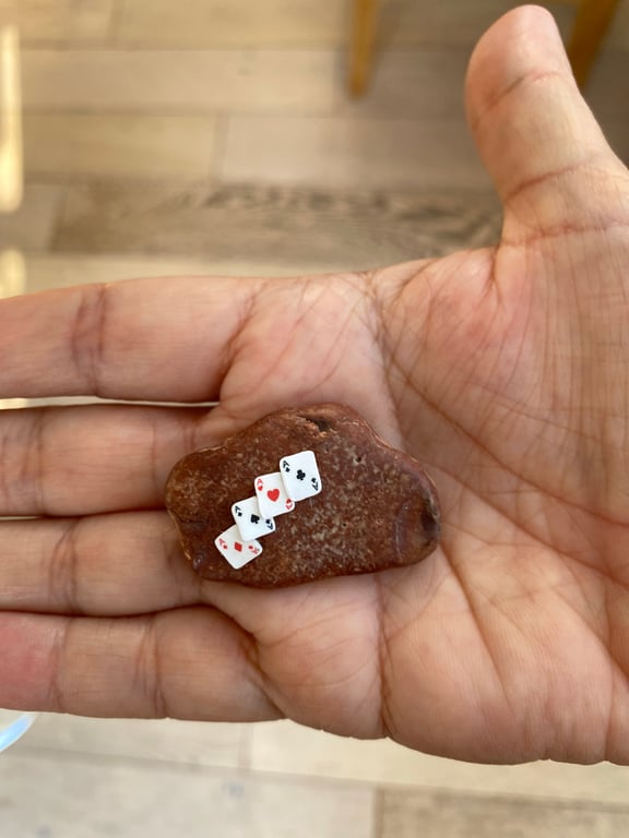 Gambler's Four Aces Pocket-Size Poker Lucky Charm Keepsake