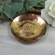 Copper Trinket Bowl - Shallow Dish Stamped Odds & Ends