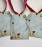 GIFT TAGS ( set of 3) . Autumn , Winter  ' Rosehips '...ready to ship... - Image 3