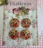 Sewing - Button and gingham card (pink) by Carolee Crafts  PB12 - 0024 - Image 4