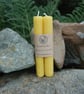 Pair of Hand Rolled Beeswax Tapers (15cm)