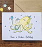 Sea Theme Birthday Card, Nautical Birthday Card, Kracken Birthday Card - Image 2