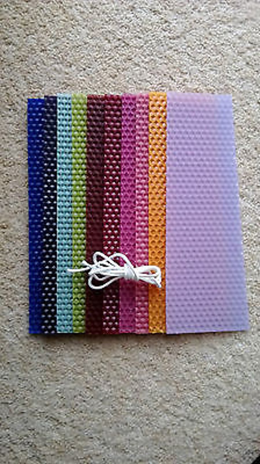 Candle making kit, rolled beeswax candle making kit, wick, coloured wax