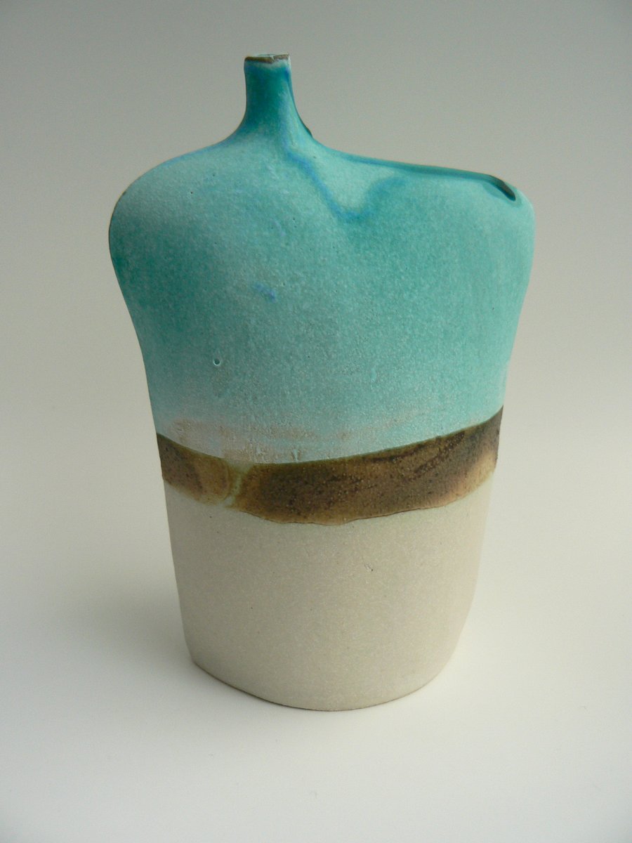 Landscape Bottle in Stoneware Ceramic