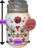 Emma Bridgewater Inspired Hand Painted and Decoupaged Love Birds Glass Storage J - Image 2