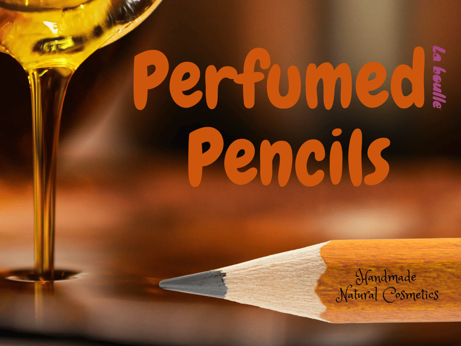 Perfumed Pencils. Wooden scented pencils. Small scented gift. UK.