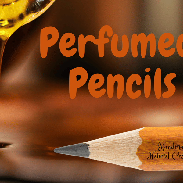 Perfumed Pencils. Wooden scented pencils. Small scented gift. UK.