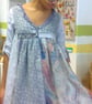 Kokopelli smock shirt dress with silk painted panel - Image 2