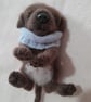 New Born Chocolate Labrador Puppy, dotpebblesknit Design, Knitted Puppy - Image 3